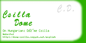 csilla dome business card